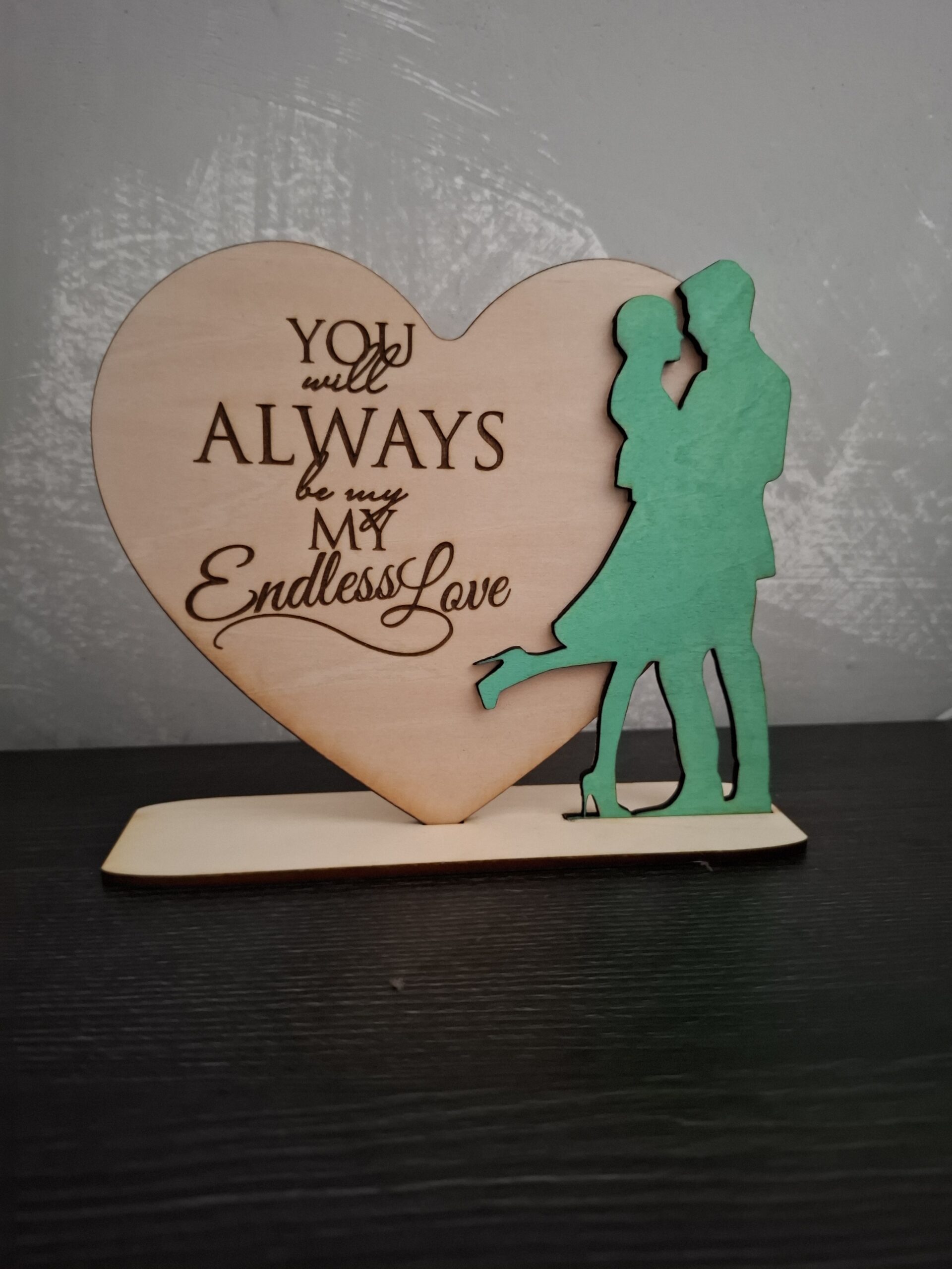 Quadretto sposi con frase