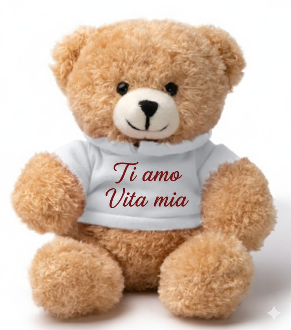 Orsacchiotto con scritta