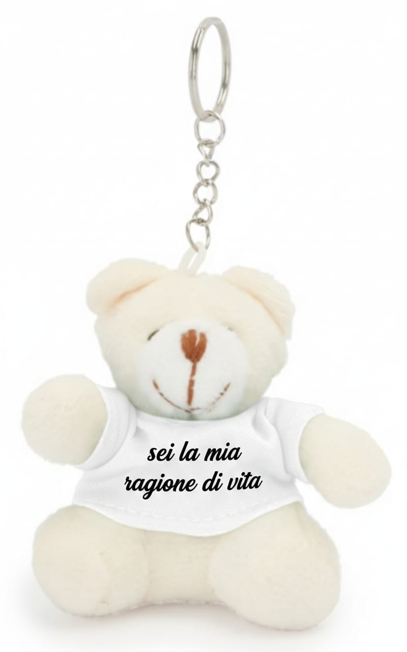 Portachiave Orsacchiotto con scritta