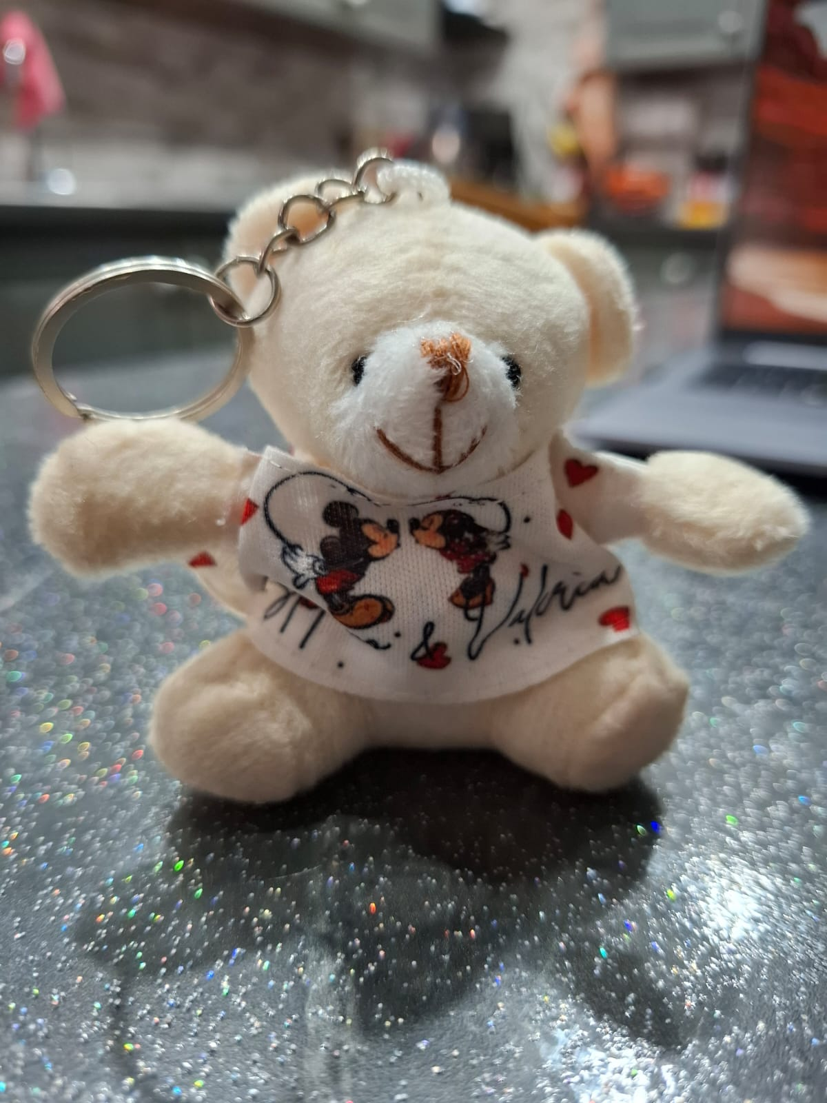 Portachiave Orsacchiotto con scritta